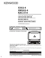 Предварительный просмотр 1 страницы Kenwood KAC-314 Instruction Manual