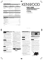 Kenwood KAC-5202 Instruction Manual предпросмотр