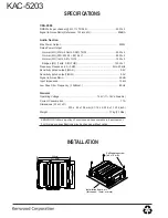 Предварительный просмотр 12 страницы Kenwood KAC-5203 Service Manual