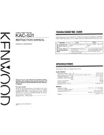 Kenwood KAC-521 Instruction Manual preview