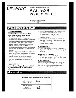 Preview for 9 page of Kenwood KAC-526 Instruction Manual