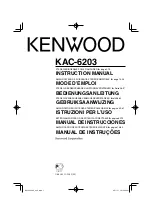 Kenwood KAC-6203 Instruction Manual preview