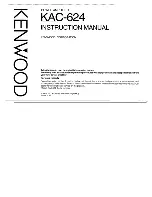 Kenwood KAC-624 Instruction Manual preview