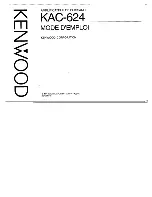 Preview for 16 page of Kenwood KAC-624 Instruction Manual