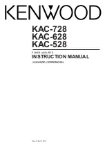 Kenwood KAC-628 Instruction Manual предпросмотр