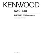 Предварительный просмотр 1 страницы Kenwood KAC-648 Instruction Manual