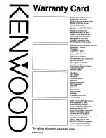 Preview for 12 page of Kenwood KAC-648S Instruction Manual