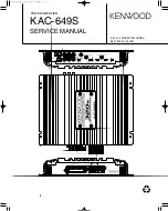 Предварительный просмотр 1 страницы Kenwood KAC-649S Service Manual