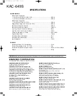 Предварительный просмотр 11 страницы Kenwood KAC-649S Service Manual