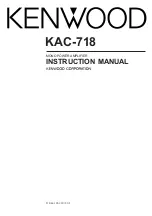 Kenwood KAC-718 Instruction Manual предпросмотр