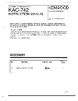 Kenwood KAC-742 Instruction Manual предпросмотр