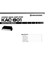 Kenwood KAC-801 Instruction Manual предпросмотр