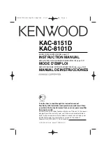 Предварительный просмотр 1 страницы Kenwood KAC-8101D Instruction Manual