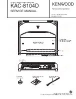 Preview for 1 page of Kenwood KAC-8104D - Amplifier Service Manual