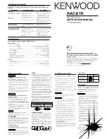Kenwood KAC-819 Instruction Manual preview