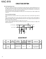 Предварительный просмотр 2 страницы Kenwood KAC-819 Service Manual