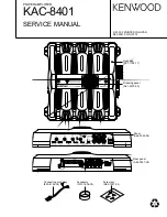 Preview for 1 page of Kenwood KAC-8401 Service Manual