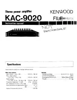 Kenwood KAC-9020 Instruction Manual предпросмотр