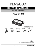 Предварительный просмотр 1 страницы Kenwood KAC-M1804 Service Manual