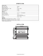 Предварительный просмотр 2 страницы Kenwood KAC-M1804 Service Manual