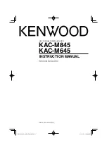 Предварительный просмотр 1 страницы Kenwood KAC-M645 Instruction Manual