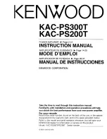 Kenwood KAC-PS200T Instruction Manual preview