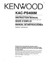 Kenwood KAC-PS400M Instruction Manual предпросмотр