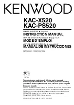 Предварительный просмотр 1 страницы Kenwood KAC-PS520 Instruction Manual