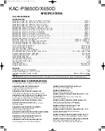 Предварительный просмотр 19 страницы Kenwood KAC-PS650D Service Manual