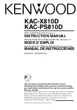 Предварительный просмотр 1 страницы Kenwood KAC-PS810D Instruction Manual