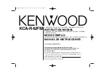 Kenwood KAC-R42FM Instruction Manual preview