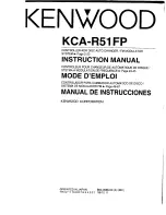 Preview for 1 page of Kenwood KAC-R51FP Instruction Manual