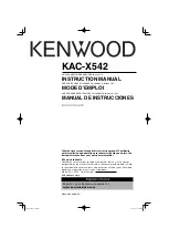 Предварительный просмотр 1 страницы Kenwood KAC-X542 - eXcelon Amplifier Instruction Manual