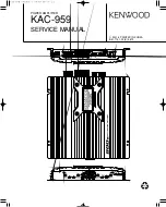 Предварительный просмотр 1 страницы Kenwood KAC959 - Amplifier Service Manual