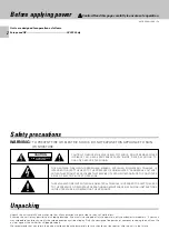 Предварительный просмотр 2 страницы Kenwood KAF-1030 Instruction Manual