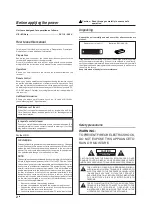 Preview for 2 page of Kenwood KAF-S500 Instruction Manual