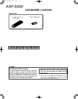 Preview for 2 page of Kenwood KAF-S500 Service Manual