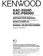 Kenwood KAGPS650D Instruction Manual предпросмотр