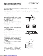 Preview for 1 page of Kenwood KB-IR1 Setting Up