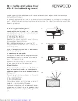 Kenwood KB-IR1 Setting Up предпросмотр