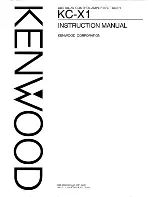 Kenwood KC-X1 Instruction Manual предпросмотр