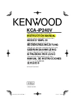 Предварительный просмотр 1 страницы Kenwood KCA-iP240V Instruction Manual