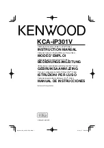 Предварительный просмотр 1 страницы Kenwood KCA-iP301V Instruction Manual