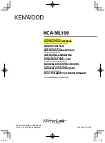 Kenwood KCA-ML100 Instruction Manual предпросмотр