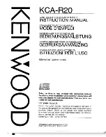 Preview for 1 page of Kenwood KCA-R20 Instruction Manual