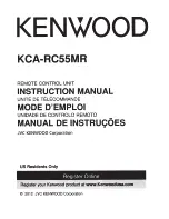 Предварительный просмотр 1 страницы Kenwood KCA-RC55MR Instruction Manual