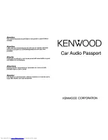 Preview for 66 page of Kenwood kcd-728 Instruction Manual