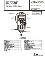 Предварительный просмотр 1 страницы Kenwood KCH-16 Service Manual