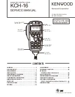 Preview for 1 page of Kenwood KCH-16 Service Manual