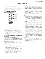 Предварительный просмотр 13 страницы Kenwood KCH-16 Service Manual